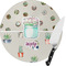 Cactus Round Glass Cutting Board - Small (Personalized)