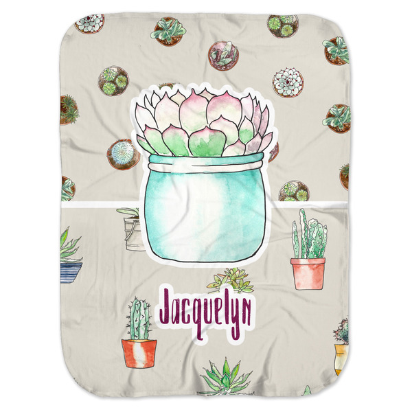 Custom Cactus Baby Swaddling Blanket (Personalized)