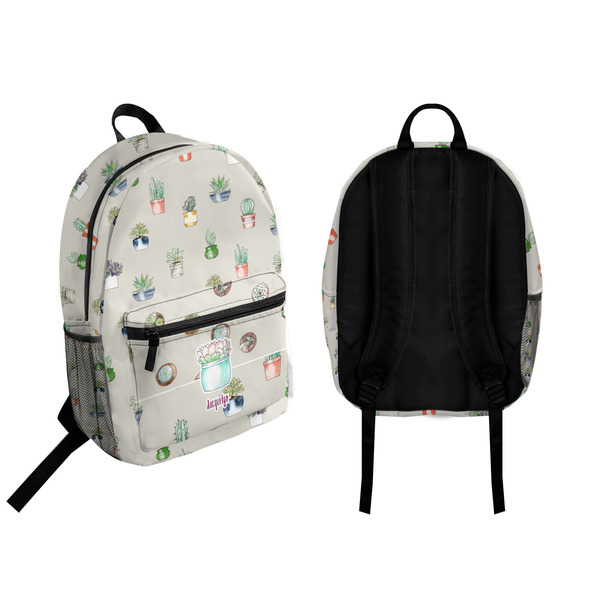 Succulents Backpack front and back - Apvl