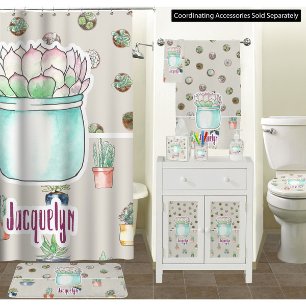 Succulents Bathroom Scene