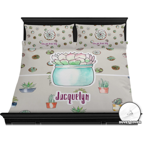 Succulents Bedding Set (King) - Duvet