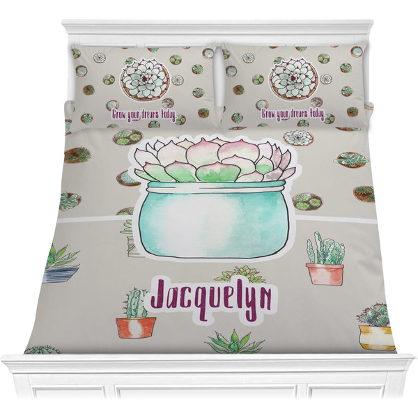Custom Cactus Comforter Set - Full / Queen (Personalized)
