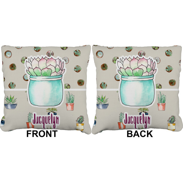 Succulents Burlap Pillow Approval