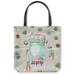 Cactus Canvas Tote Bag - Small - 13"x13" (Personalized)