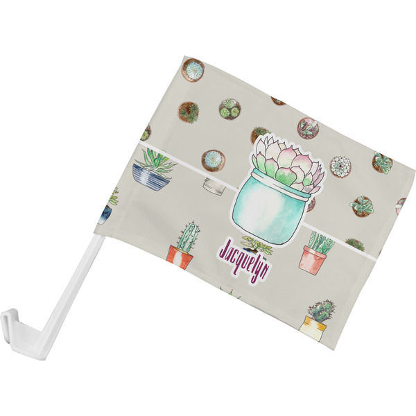 Custom Cactus Car Flag - Small w/ Name or Text