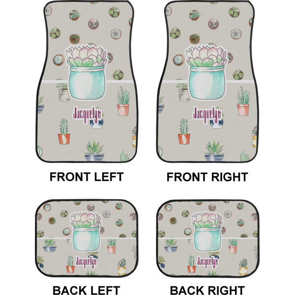 Succulents Car Floor Mats Set (2F + 2B)