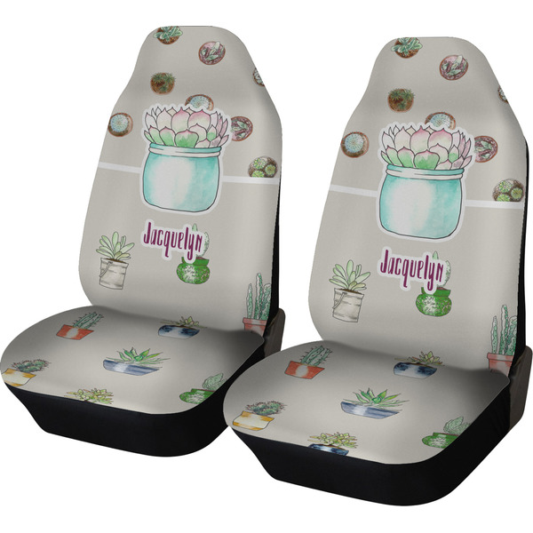 Custom Cactus Car Seat Covers (Set of Two) (Personalized)