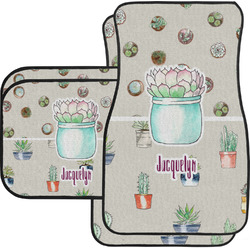 Cactus Car Floor Mats Set - 2 Front & 2 Back (Personalized)