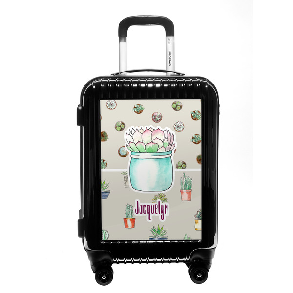 Custom Cactus Carry On Hard Shell Suitcase (Personalized)