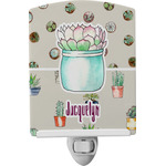 Cactus Ceramic Night Light (Personalized)
