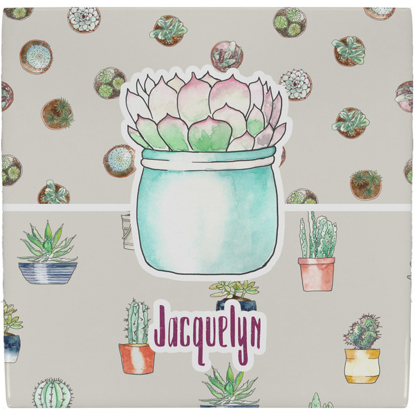 Custom Cactus Ceramic Tile Hot Pad (Personalized)