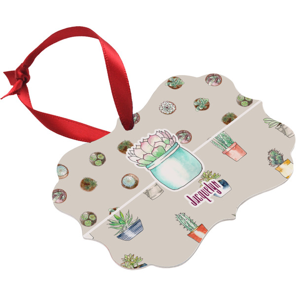 Succulents Christmas Ornament (Angle View)