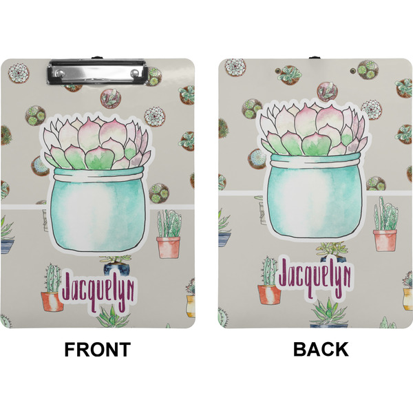 Succulents Clipboard (Letter) (Front + Back)