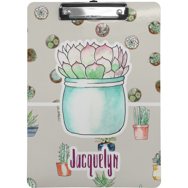 Custom Cactus Clipboard (Letter Size) (Personalized)