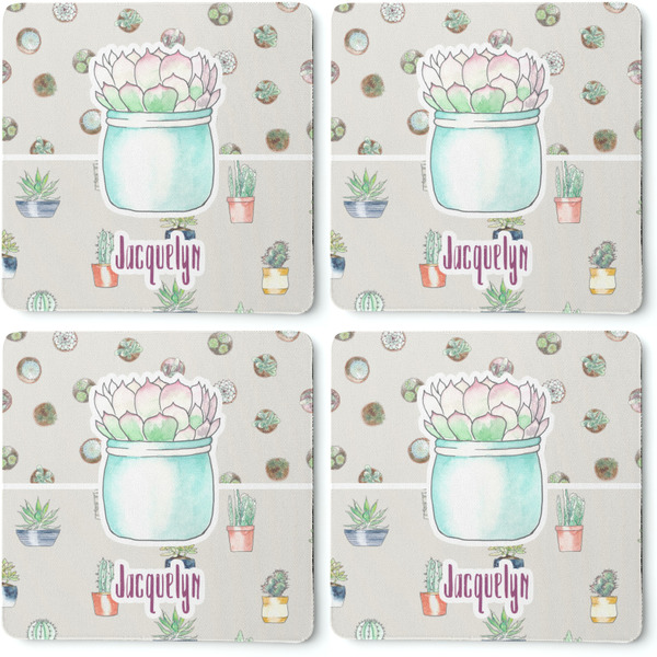 Succulents Coaster Rubber Back - Apvl