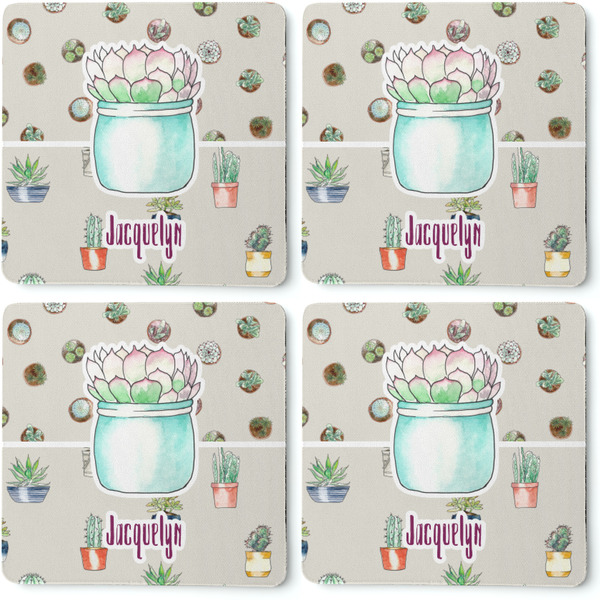 Succulents Coaster Rubber Back - Apvl