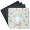 Cactus Square Rubber Backed Coasters - Set of 4 (Personalized)