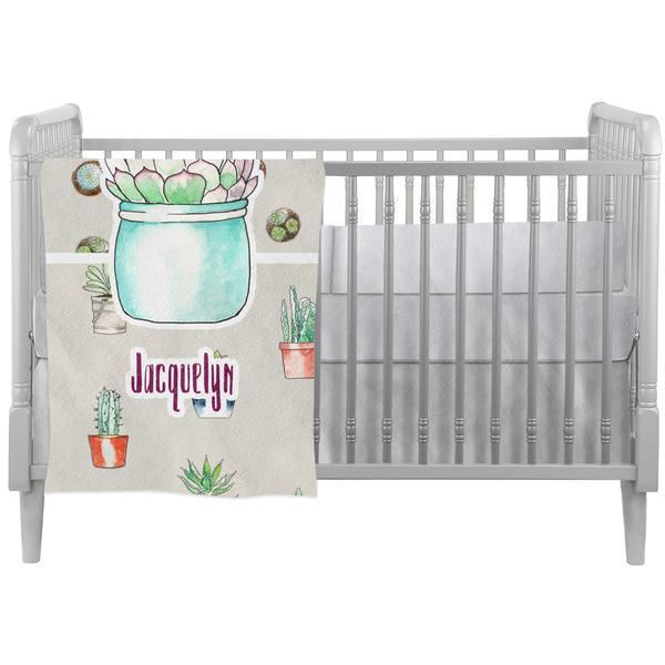 Custom Cactus Crib Comforter / Quilt (Personalized)
