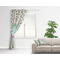 Succulents Curtain With Window and Rod - in Room Matching Pillow