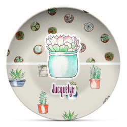 Cactus Microwave Safe Plastic Plate - Composite Polymer (Personalized)