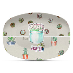 Cactus Plastic Platter - Microwave & Oven Safe Composite Polymer (Personalized)