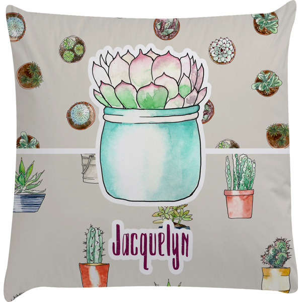 Custom Cactus Decorative Pillow Case (Personalized)