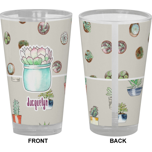 Cactus Pint Glass - Full Color - Front & Back Views