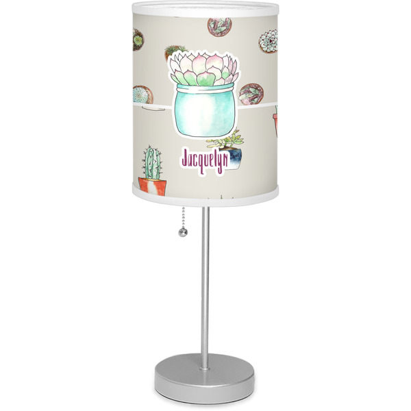 Custom Cactus Lamp with Drum Shade (Personalized)