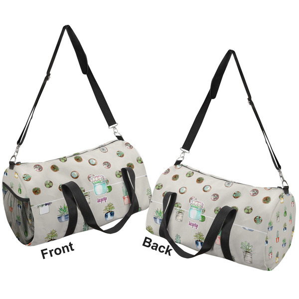 Succulents Duffle bag large front and back sides