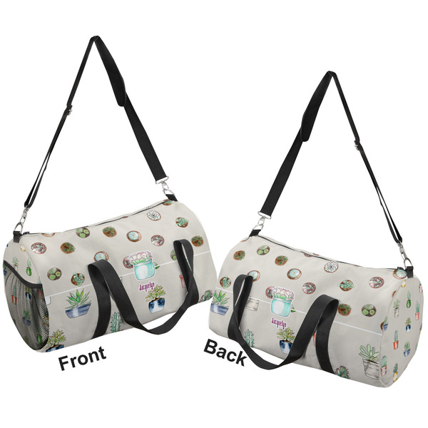 Succulents Duffle bag small front and back sides