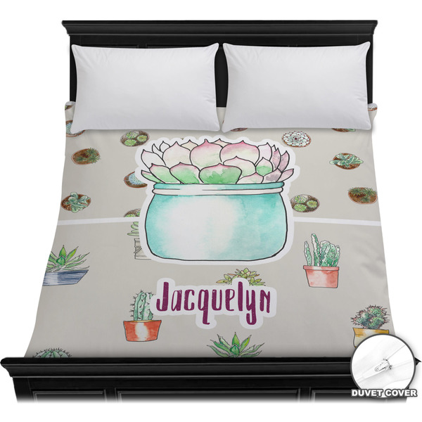 Custom Cactus Duvet Cover - Full / Queen (Personalized)