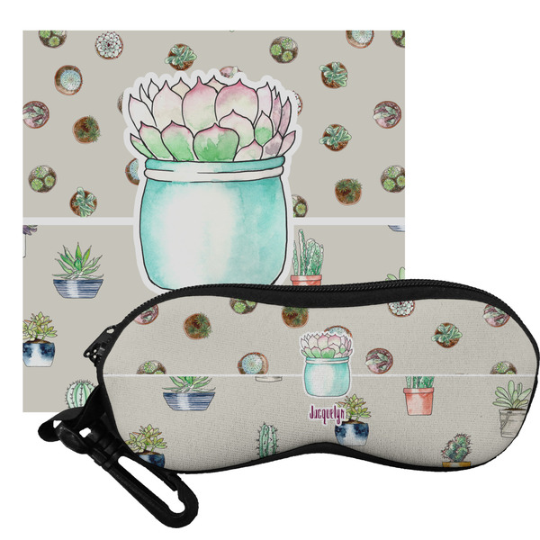 Custom Cactus Eyeglass Case & Cloth (Personalized)