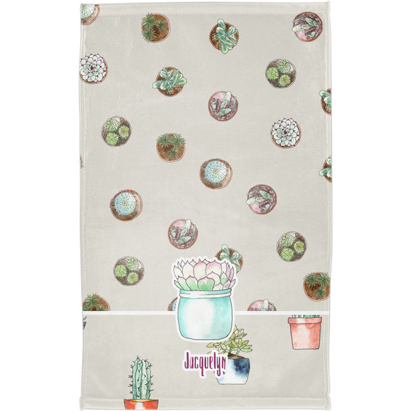 Succulents Finger Tip Towel - Full View