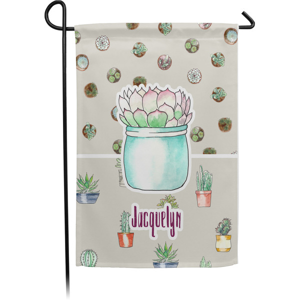 Custom Cactus Small Garden Flag - Single Sided w/ Name or Text