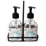 Cactus Glass Soap & Lotion Bottle Set (Personalized)