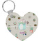 Cactus Heart Plastic Keychain w/ Name or Text