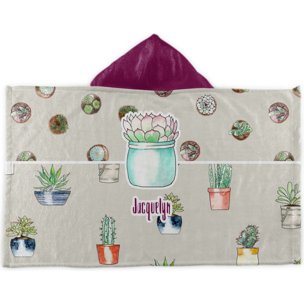 Custom Cactus Kids Hooded Towel (Personalized)