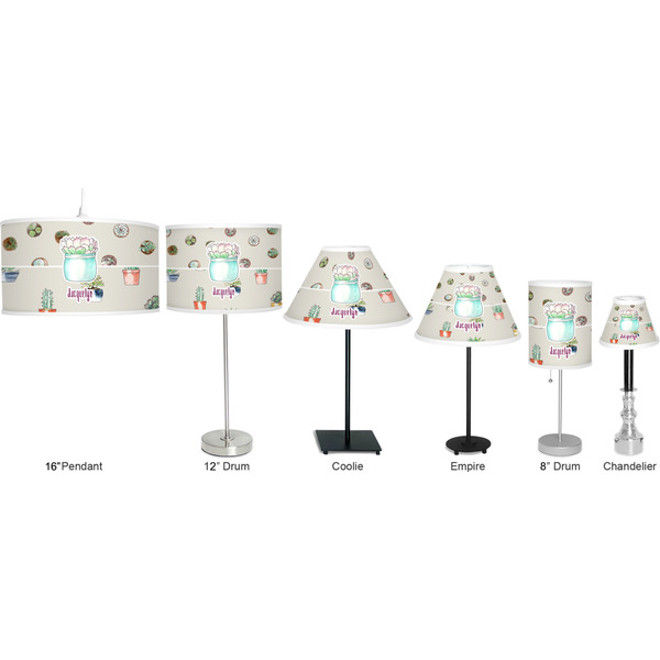 Succulents Lamp Full View Size Comparison