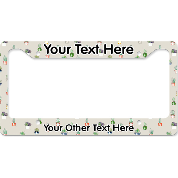 Custom Cactus License Plate Frame - Style B (Personalized)