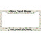 Succulents License Plate Frame Wide