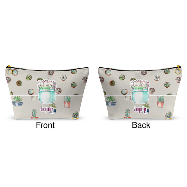 Succulents Makeup Bag (Front and Back)