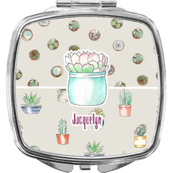 Cactus Compact Makeup Mirror (Personalized)