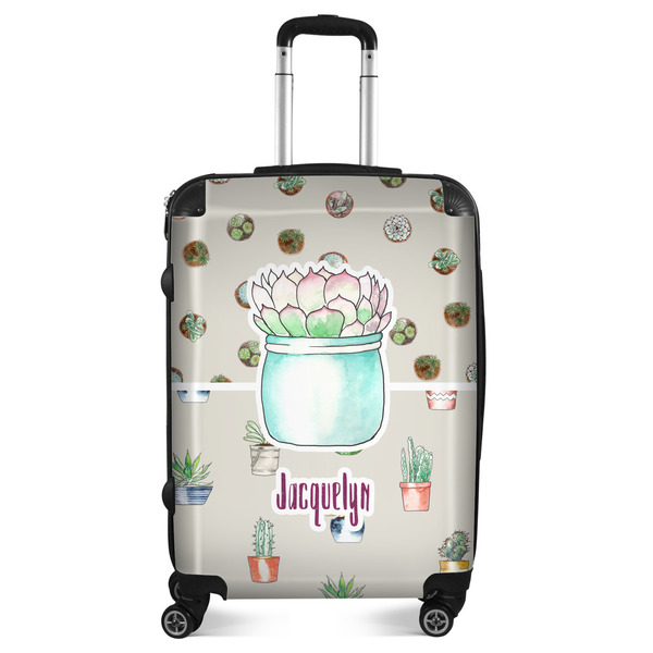 Custom Cactus Suitcase - 24" Medium - Checked (Personalized)