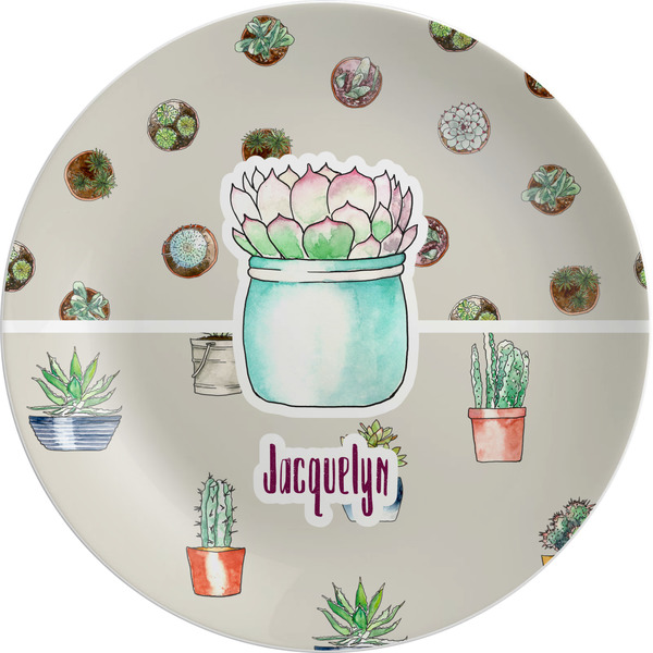 Custom Cactus Melamine Plate (Personalized)