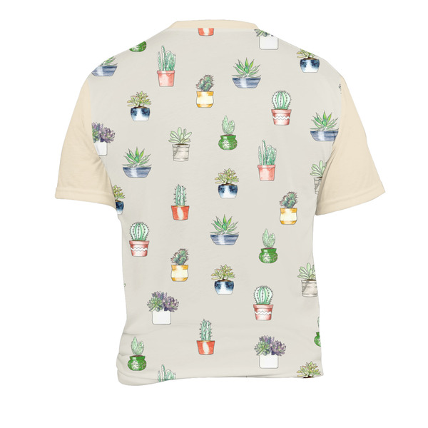 Succulents Men's Crew Neck T Shirt Medium - Back