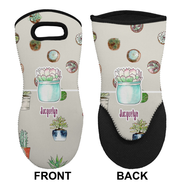 Succulents Neoprene Oven Mitt (Front & Back)