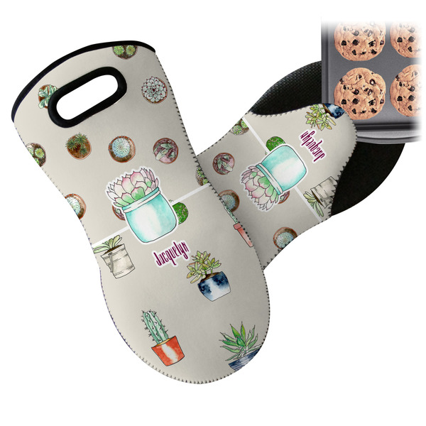 Succulents Neoprene Oven Mitt