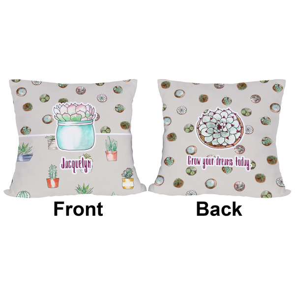 Succulents Outdoor Pillow - 16x16