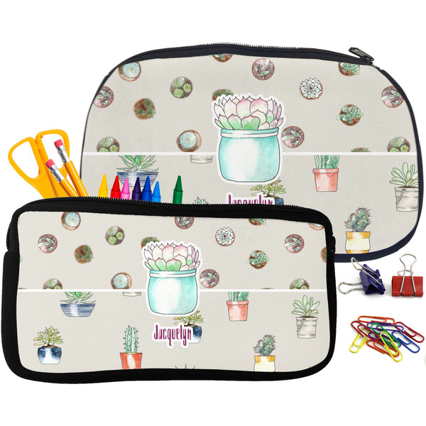 Succulents Pencil / School Supplies Bags Small and Medium
