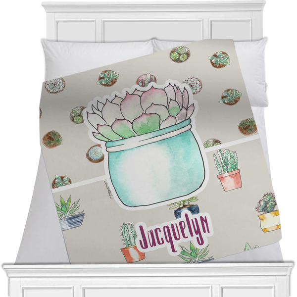 Custom Cactus Minky Blanket (Personalized)